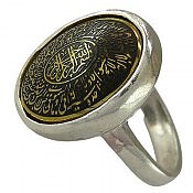 انگشتر نقره حدید صینی زنانه [آیت الکرسی]
